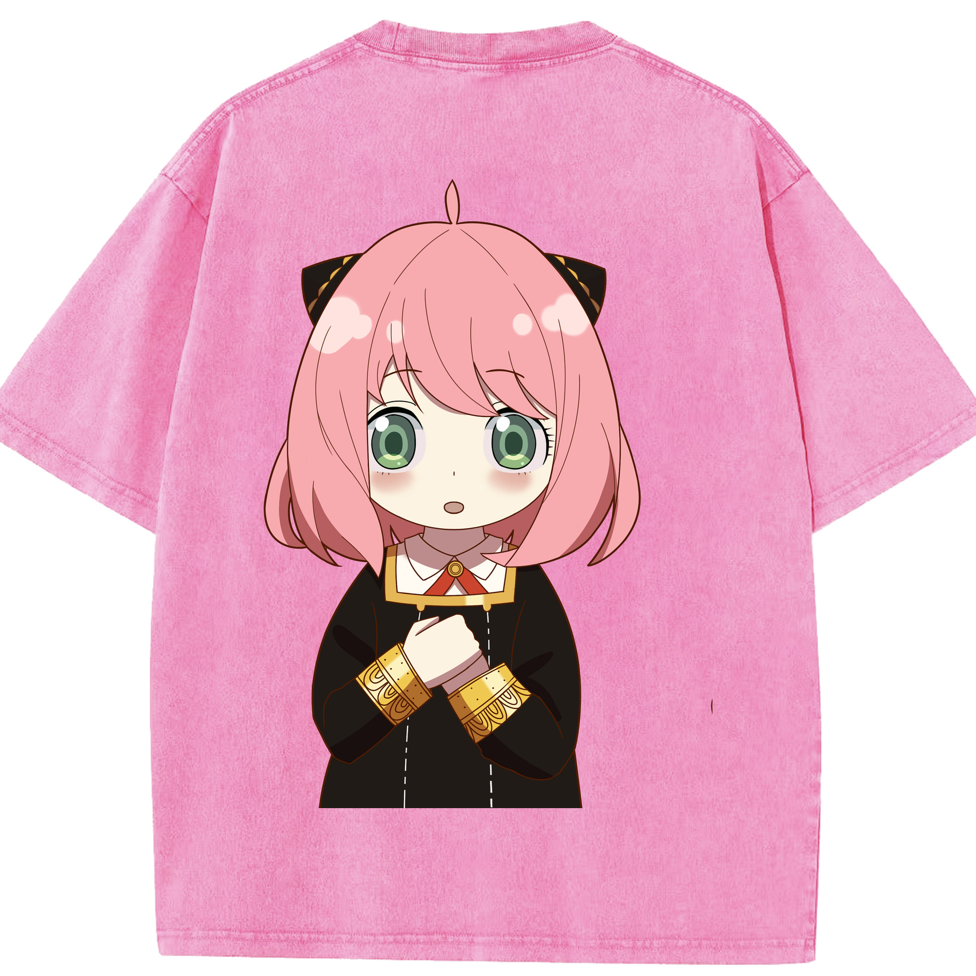 （画像用） SPY×FAMILY间谍家家酒 綿100% ヴィンテージ風 半袖Tシャツ（背面プリント）